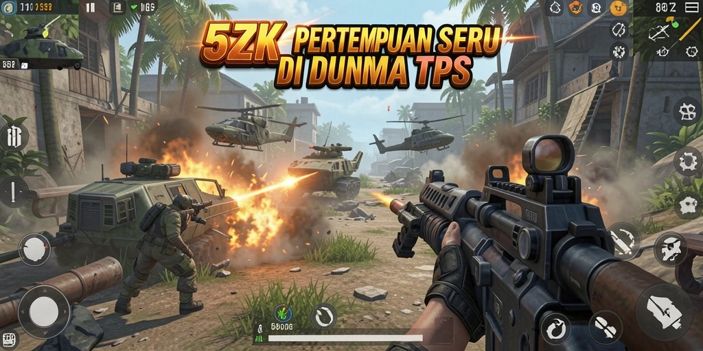 Tampilan gameplay mendebarkan dari <strong>5ZK</strong> dalam pertempuran TPS.