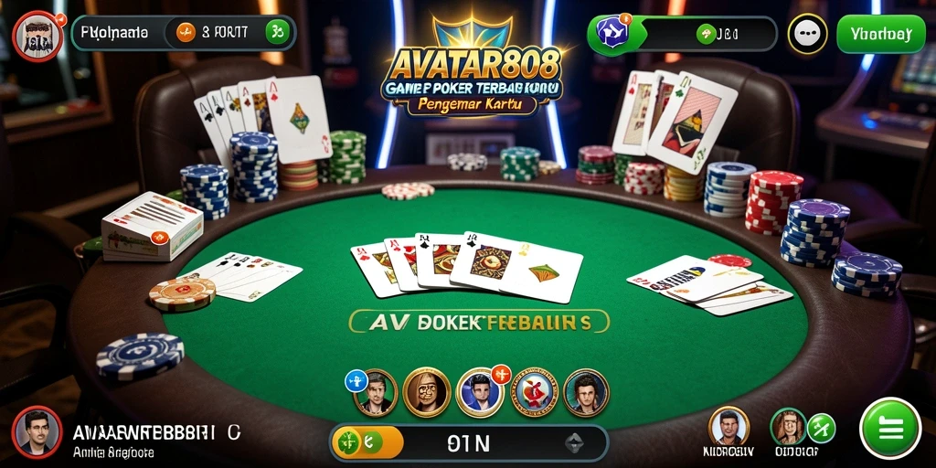 Tangkapan layar utama gameplay Poker di AVATAR808.