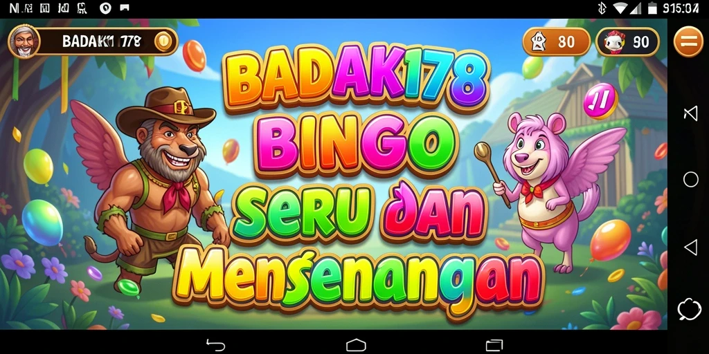 Tampilan gameplay menegangkan di BADAK178 dengan suasana Bingo yang hidup.