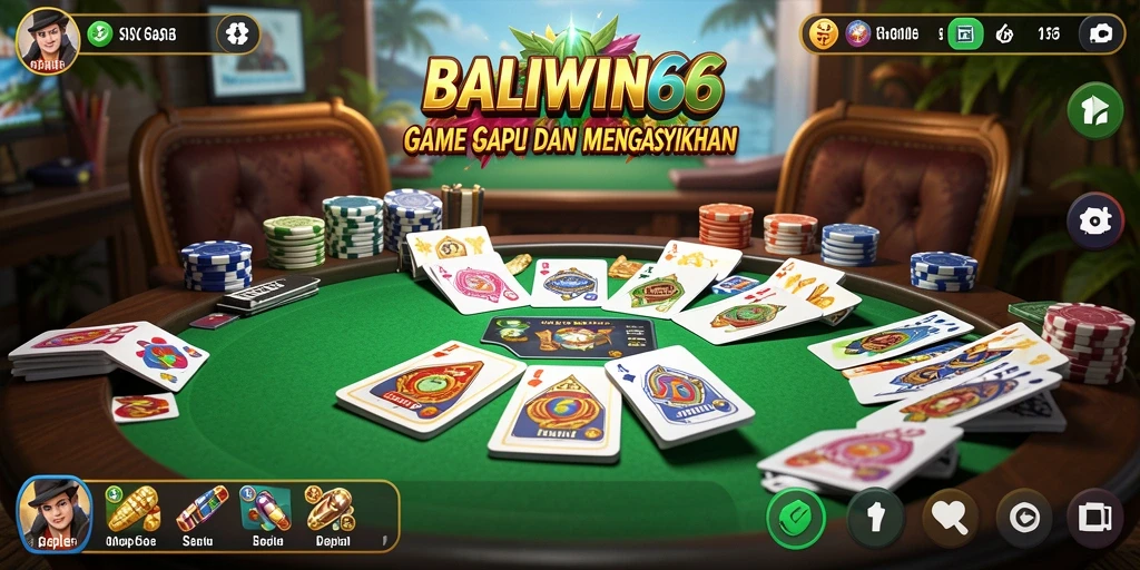 Tampilan gameplay seru BALIWIN66 dalam permainan Gaple.