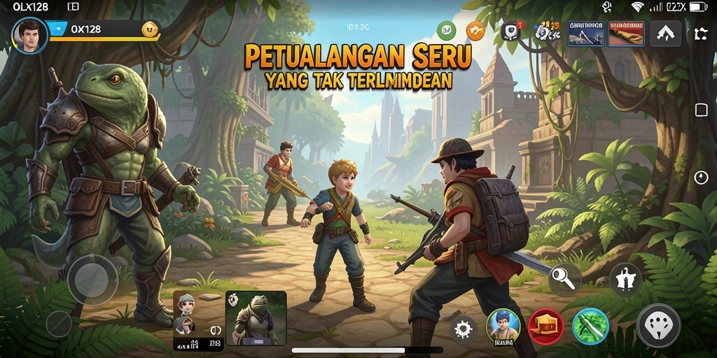 Tampilan gameplay OLX128 menampilkan petualangan yang mendebarkan dan grafis yang memukau.