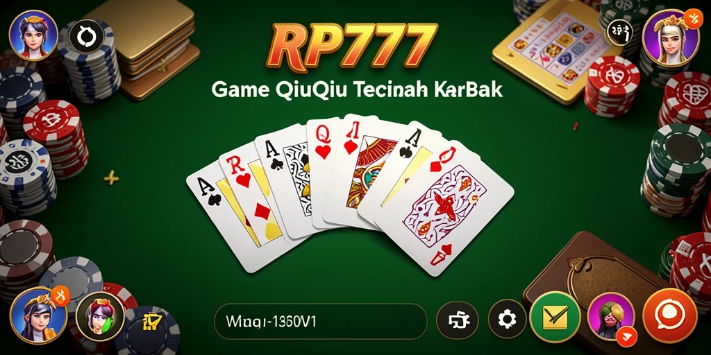 Screenshot RP777 menunjukkan gameplay seru permainan QiuQiu.